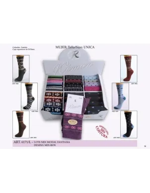 Calcetin Sra Modal Mix Fantasia 2